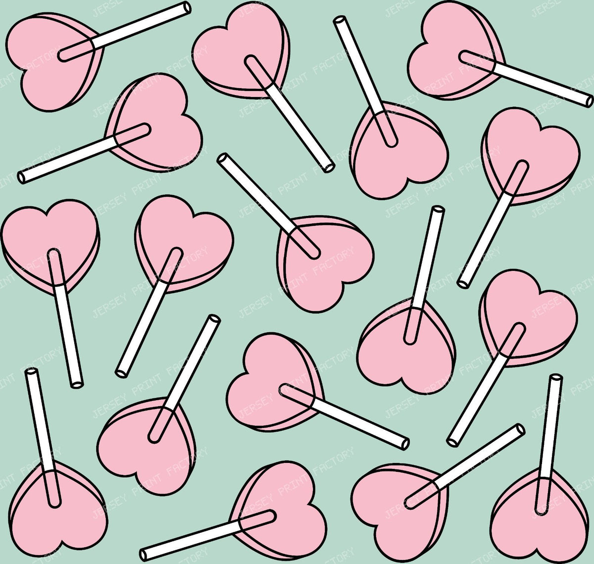 Blue Lollipops, Heart Lollipops, Lollipop Pattern — Pink 11