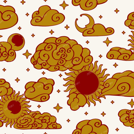 Astro-Engraving Toile Small (Midnight Hearth) — Crimson Eclipse