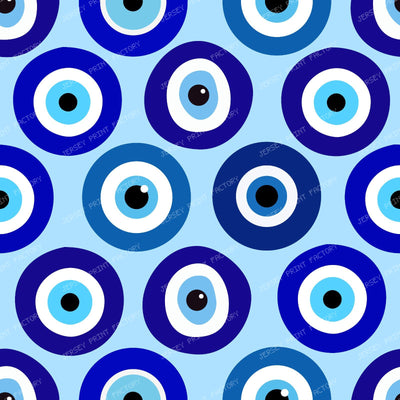 Evil Eye Pattern, Turkish Eye, Nazar, Mati, Mataki, Hamsa — Blue 1