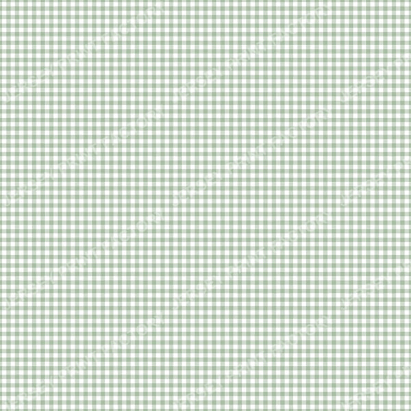 Classic gingham check in sage green - scale 25 Per Cent