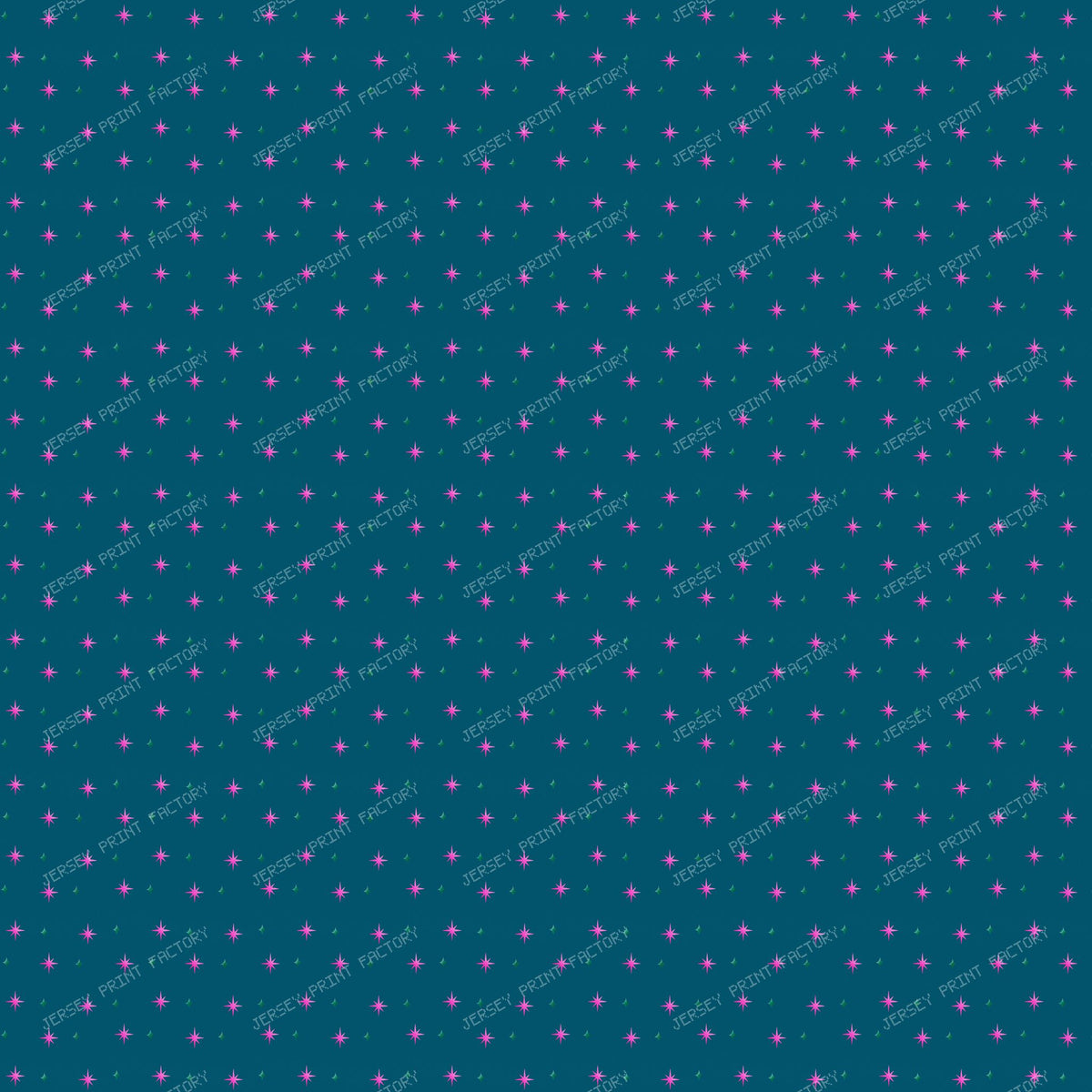 Pink Sparkle & Stars on Teal