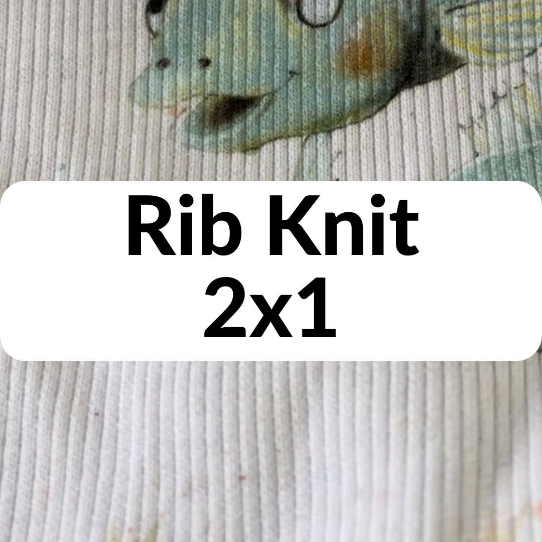 Print your own 2x1 Rib Knit Jersey fabric - 240 gsm 120 cm (JR-1909)