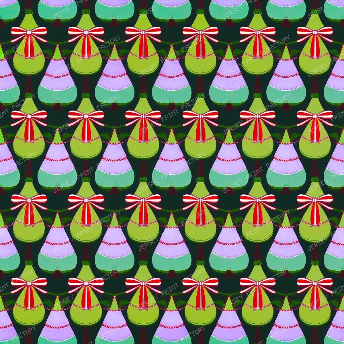 Aesthetic Green And Grey Christmas Trees — Purple