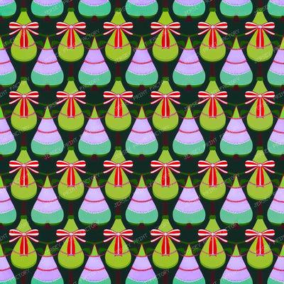 Aesthetic Green And Grey Christmas Trees — Purple