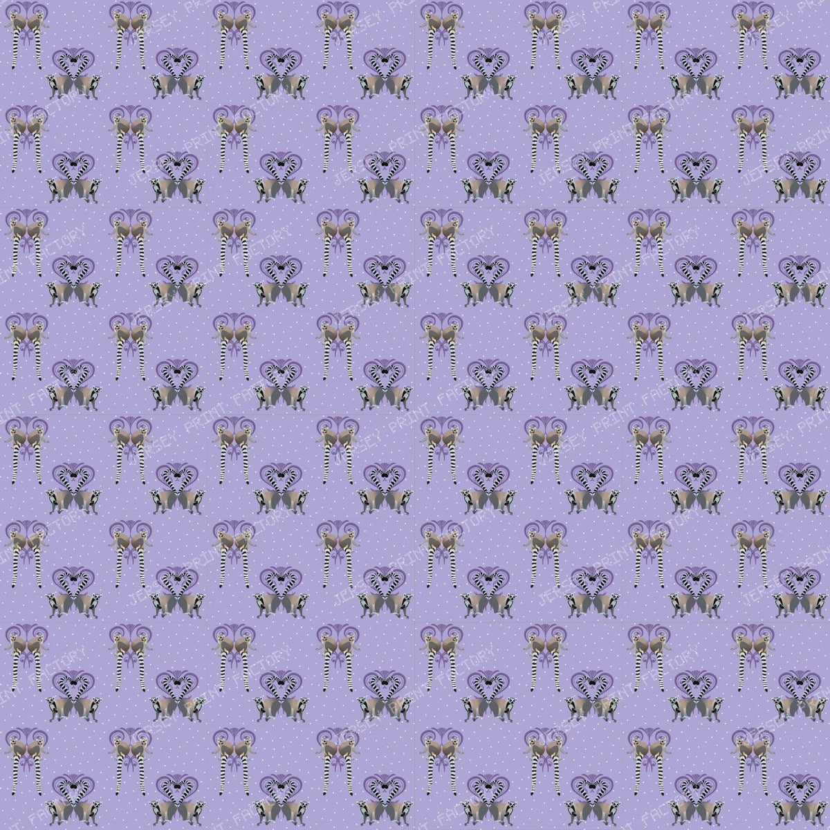 Lemurs in Love on Lavender