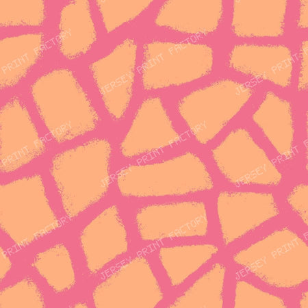 Abstract Animal Print in Organic Modern — Coral Peach