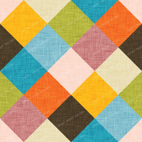 Retro Diamond Tile  Dusty Blue