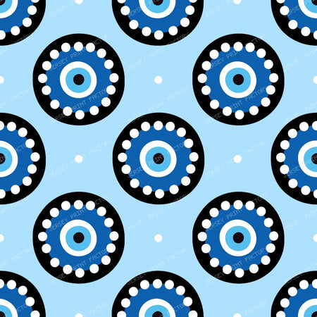 Evil Eye Pattern, Turkish Eye, Mati, Mataki, Hamsa, Nazar — Blue 1