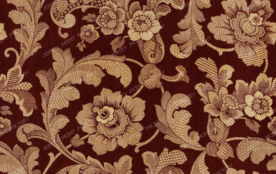exotic scrolling leaves and flowers