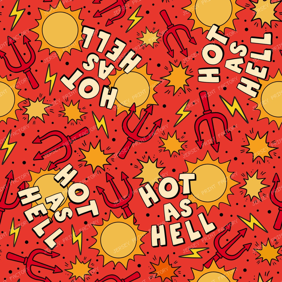 Hot a  Hell Sunshine and Pitchfork  Red