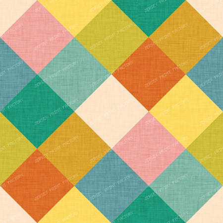 Retro Diamond Tile  Aqua Olive