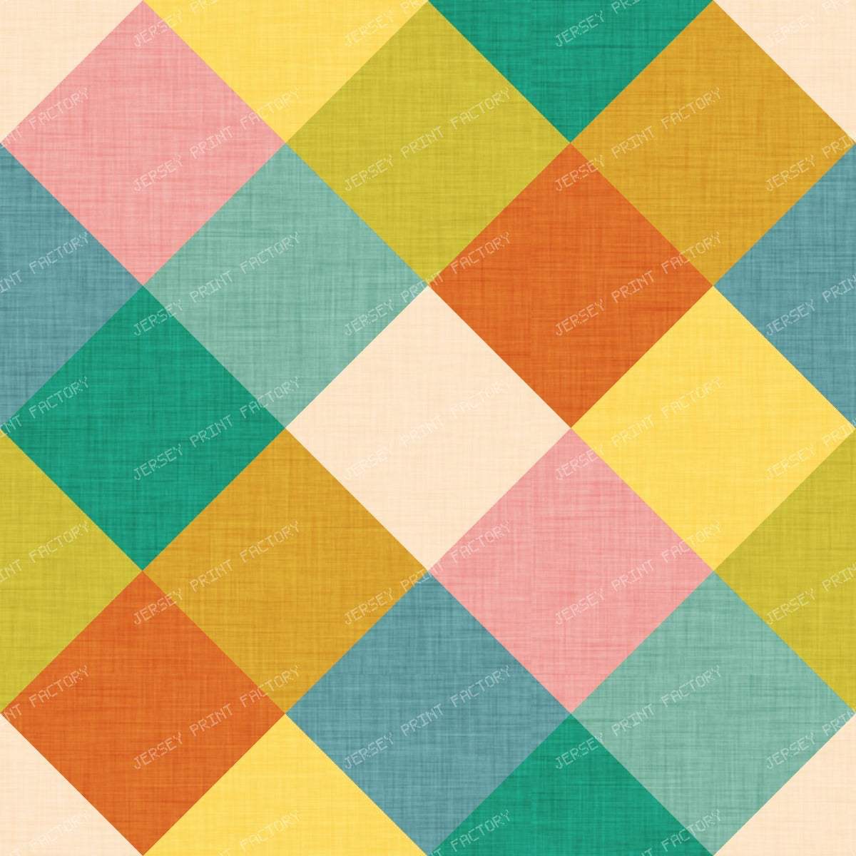 Retro Diamond Tile  Aqua Olive