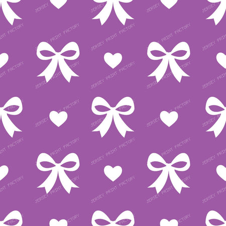 Bow Pattern, Coquette Bow, Ribbon, Cute Bow, White Bow, Hearts, Black — Purple 1