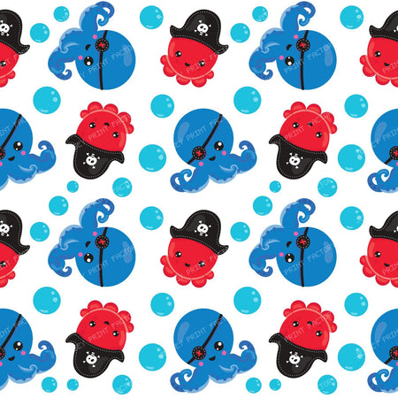 Pirate Octopus, Octopus Pattern, Sea Animals