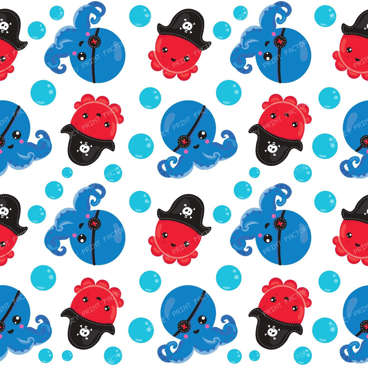 Pirate Octopus, Octopus Pattern, Sea Animals