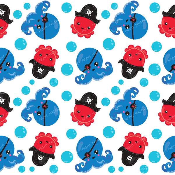 Pirate Octopus, Octopus Pattern, Sea Animals