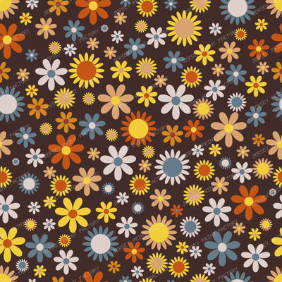 Colorful Flowers, Retro Flowers, Floral Pattern — Colorful 15