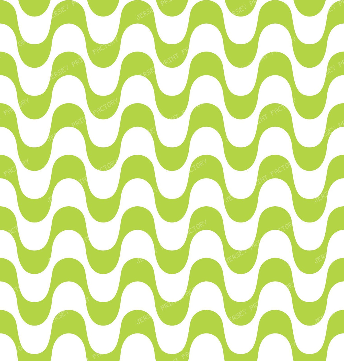 Black and White Copacabana Pattern, Copacabana Sidewalk, Beach Pattern — Green 1