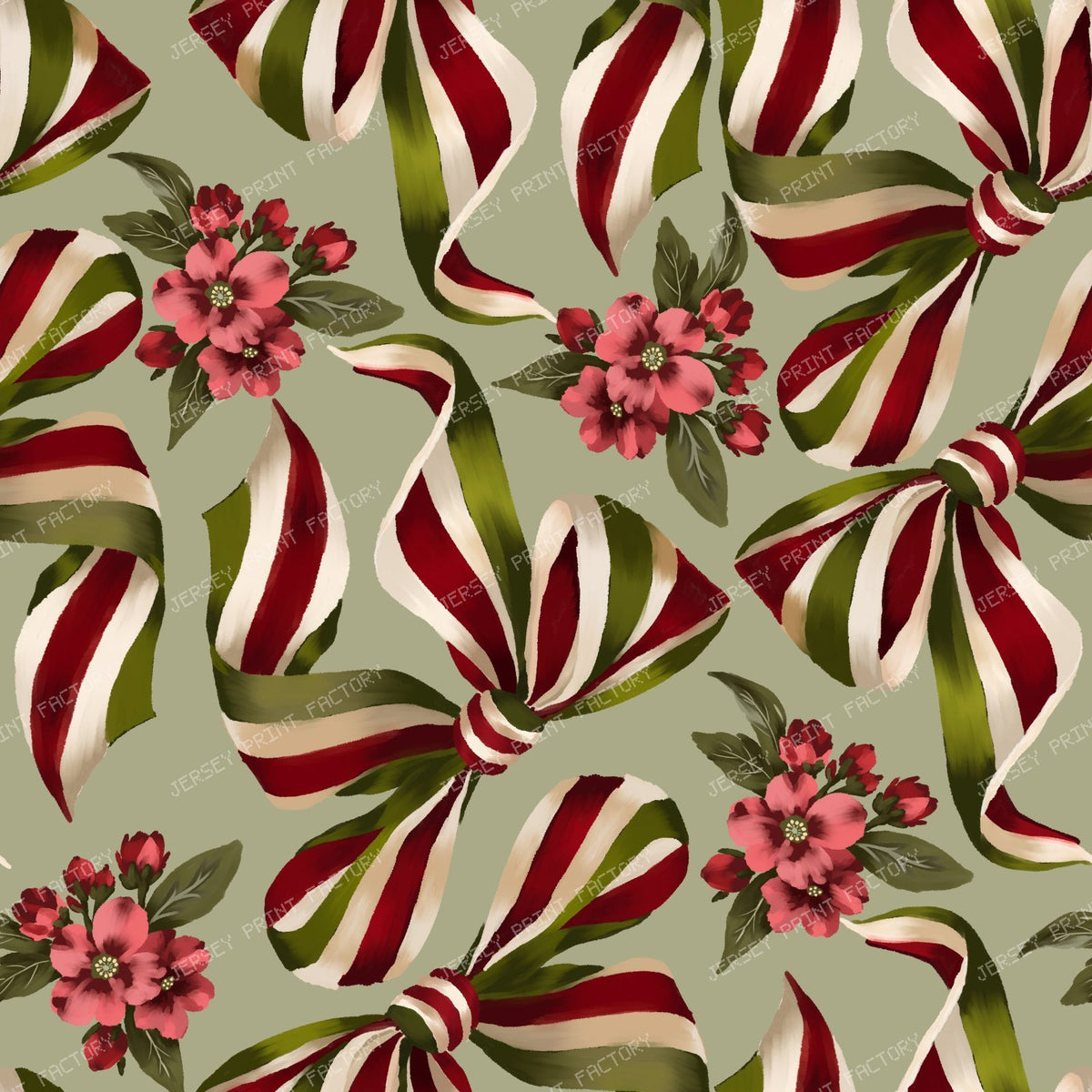 Ribbon Blossoms — Olive