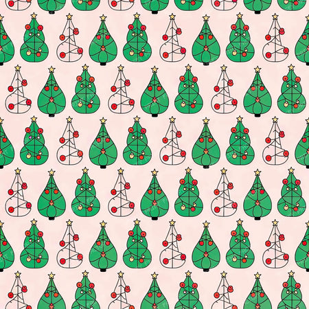 Aesthetic Green And Grey Christmas Trees — Abstract Christmas trees