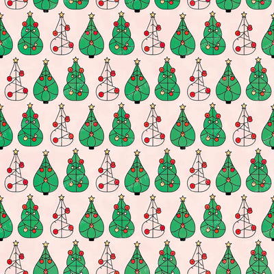 Aesthetic Green And Grey Christmas Trees — Abstract Christmas trees