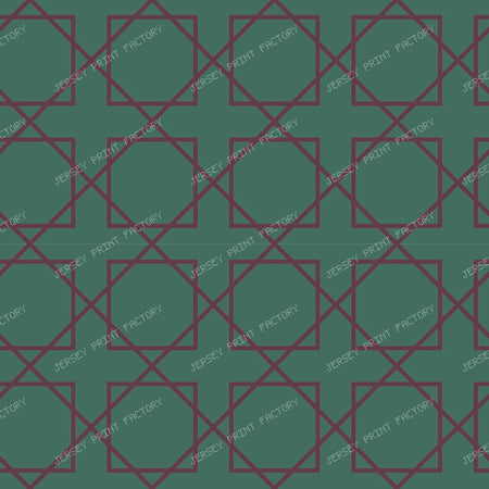 Cairo Star Gold On Plum — Plum on Teal