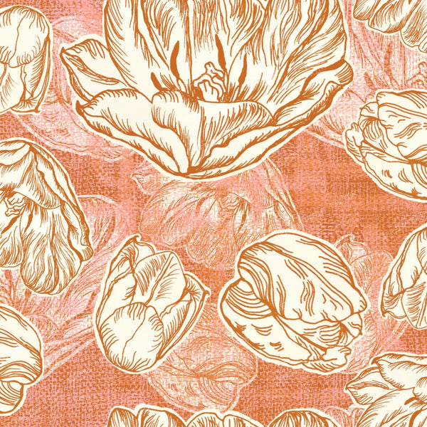 Tulip Floral Blush — rust orange