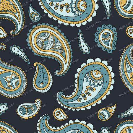 Blue Paisley, Persian Paisley, Paisley Pattern — Colorful 21