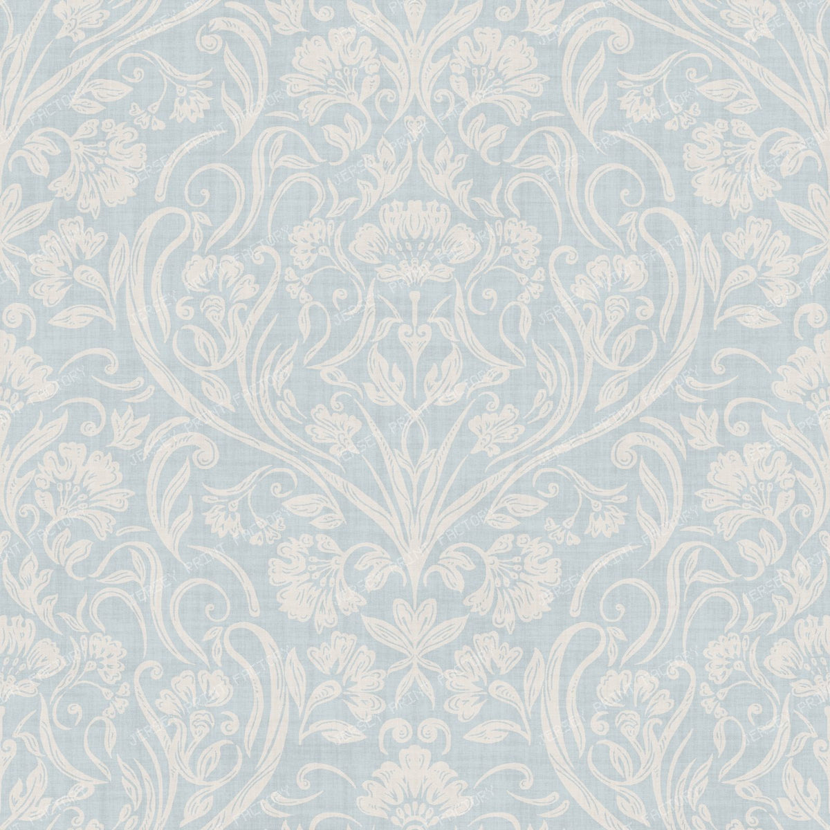 Aveline   Art Nouveau Dama k   Small   Soft Du ty Blue