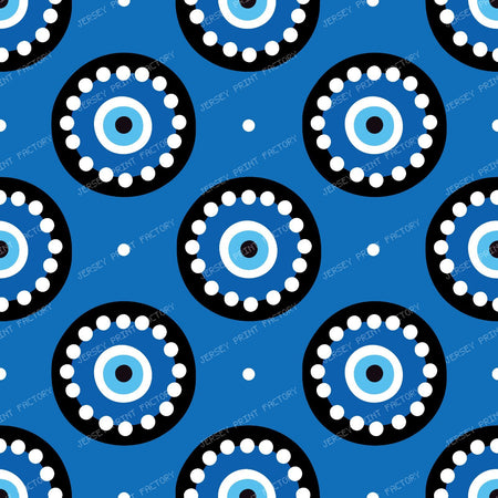 Evil Eye Pattern, Turkish Eye, Mati, Mataki, Hamsa, Nazar — Navy Blue