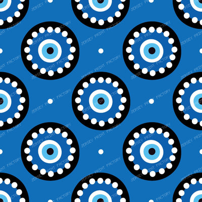 Evil Eye Pattern, Turkish Eye, Mati, Mataki, Hamsa, Nazar — Navy Blue