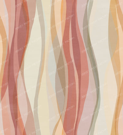 Mid-Century Modern Abstract Organic Waves