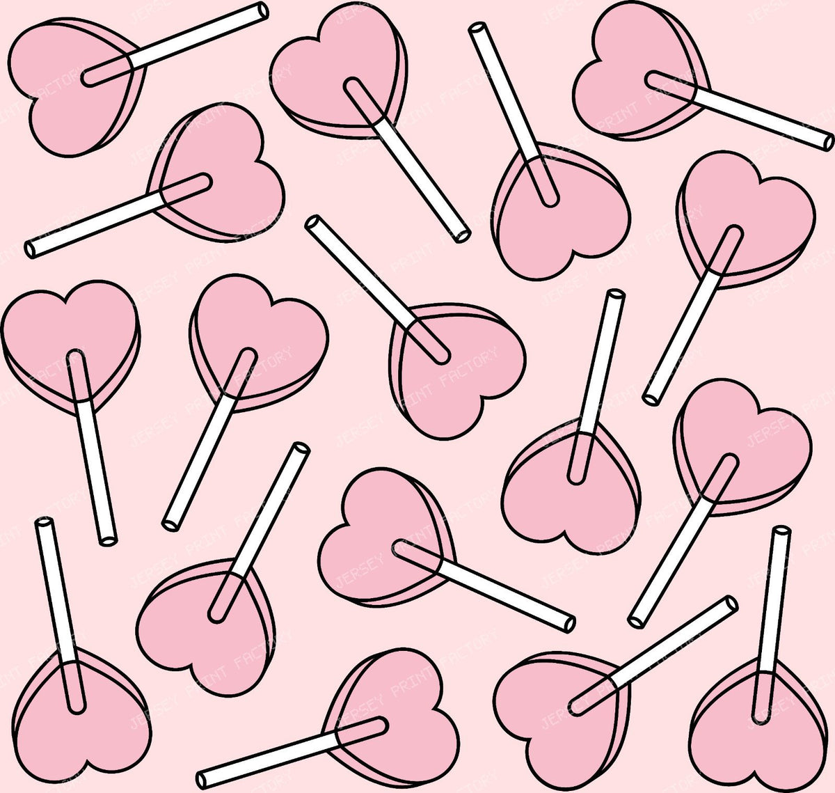 Blue Lollipops, Heart Lollipops, Lollipop Pattern — Pink 12