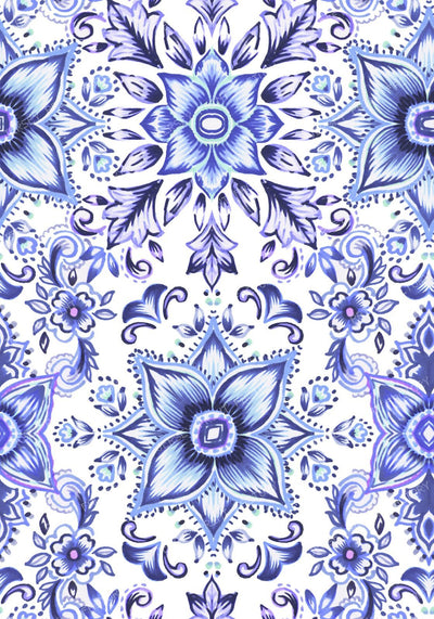 Simmetric Blue Floral Repeat