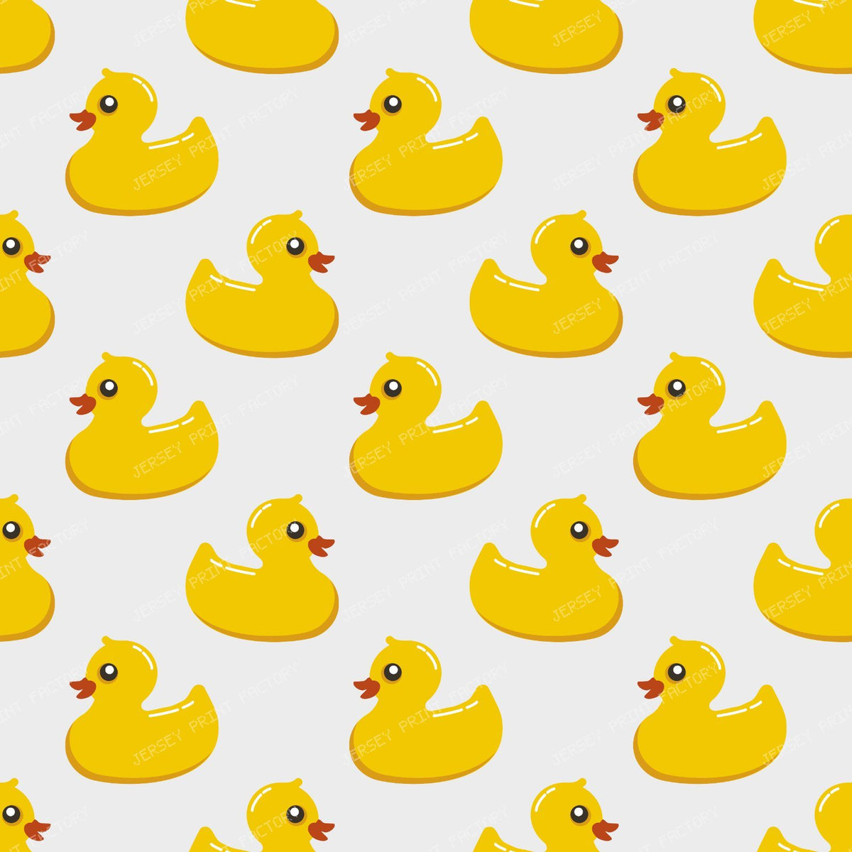 Pattern Of Ducks, Cute Ducks, Rubber Ducks, Yellow Ducks — Gray 1