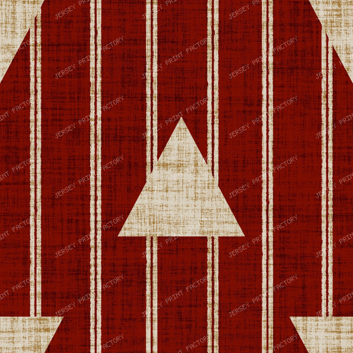 Christmas Arrow Stripe Beige Linen Texture — red