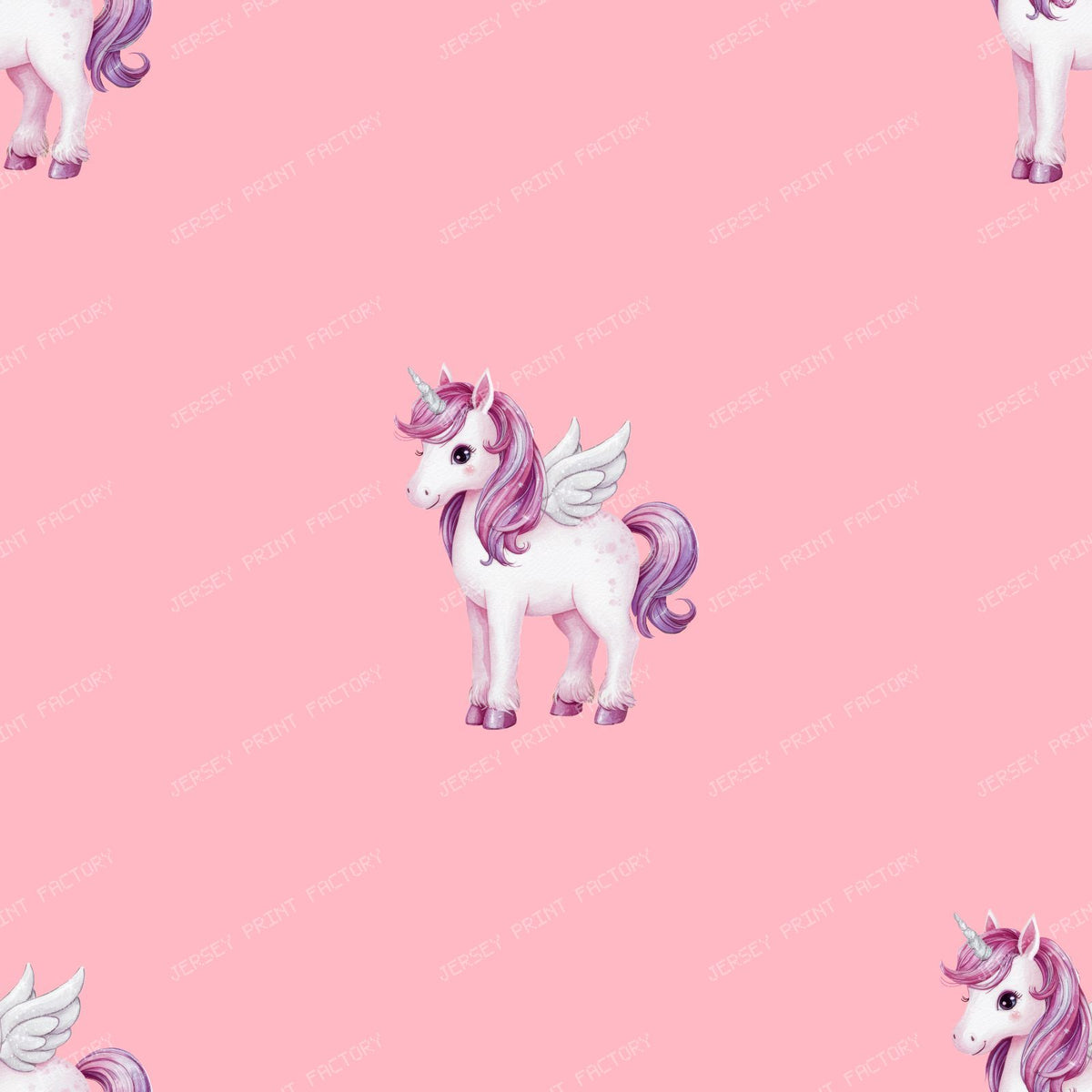 Flying unicorn on turquoise — Pink
