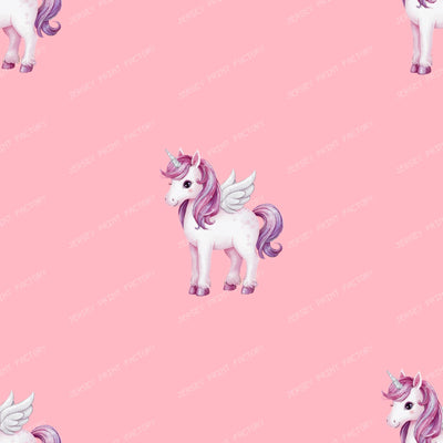 Flying unicorn on turquoise — Pink