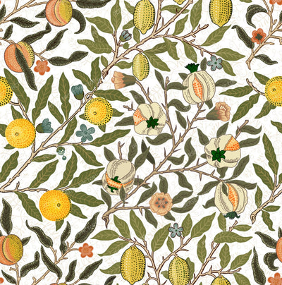 William Morris Fruits And Pomegranate White