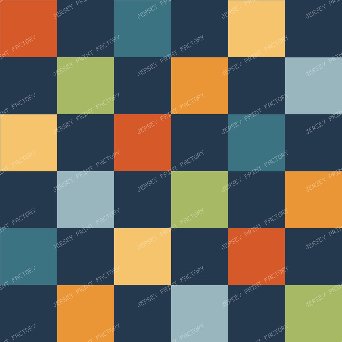 Friendly Halloween Checkerboard Navy