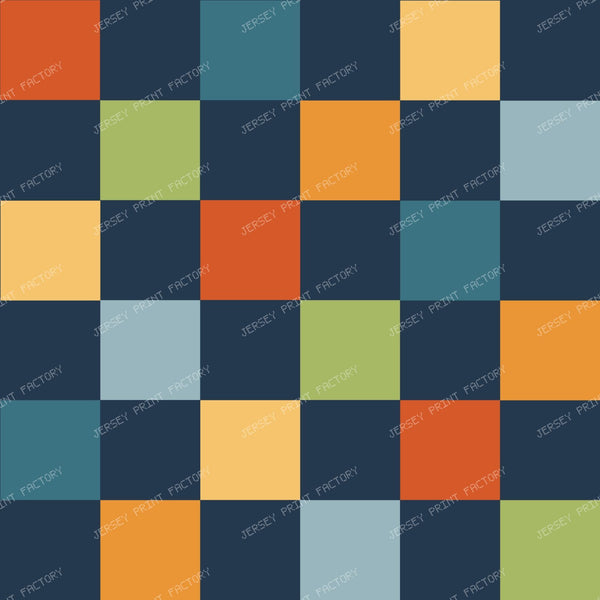 Friendly Halloween Checkerboard Navy