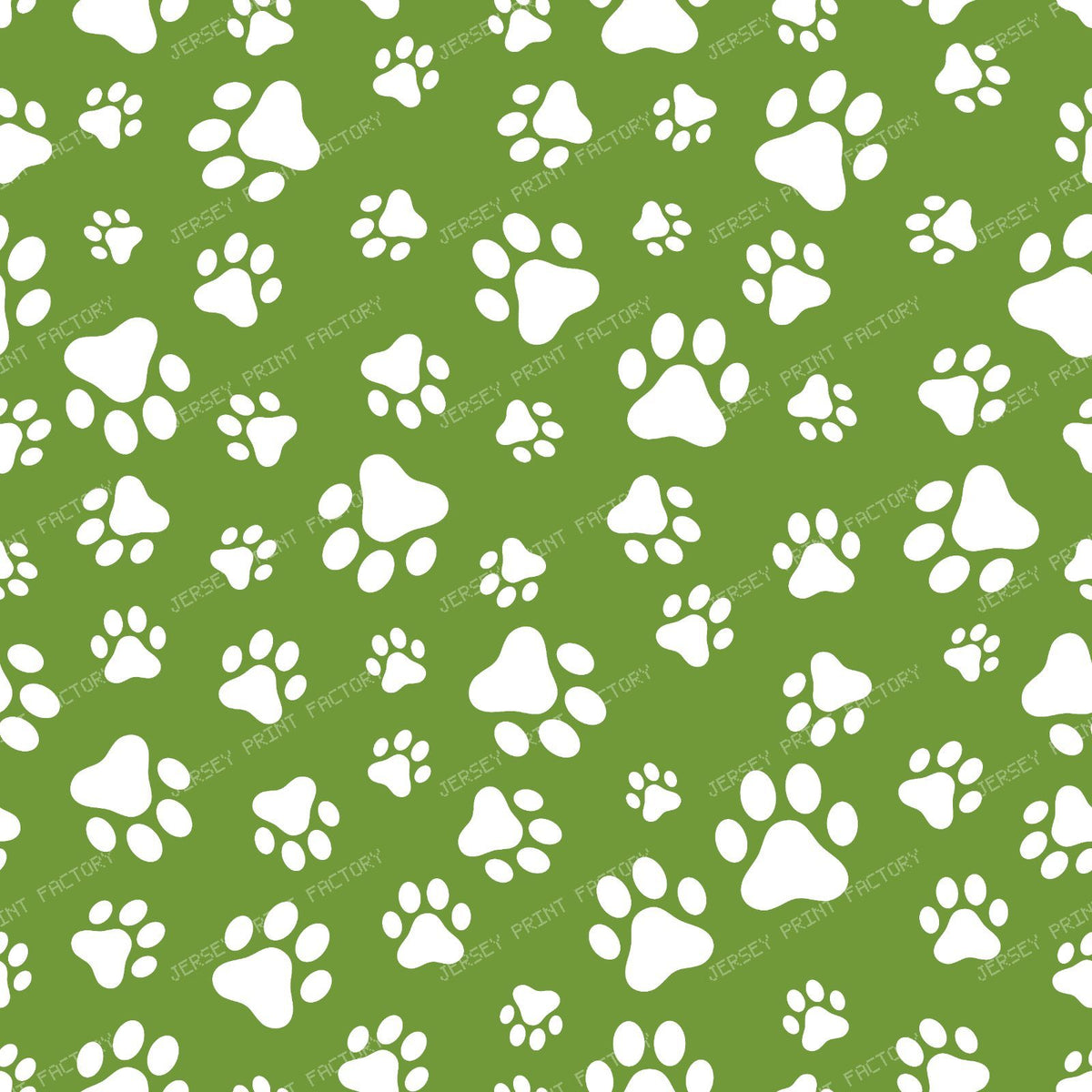 Pattern Of Paws, Dog Paws, Black and White — Green 9