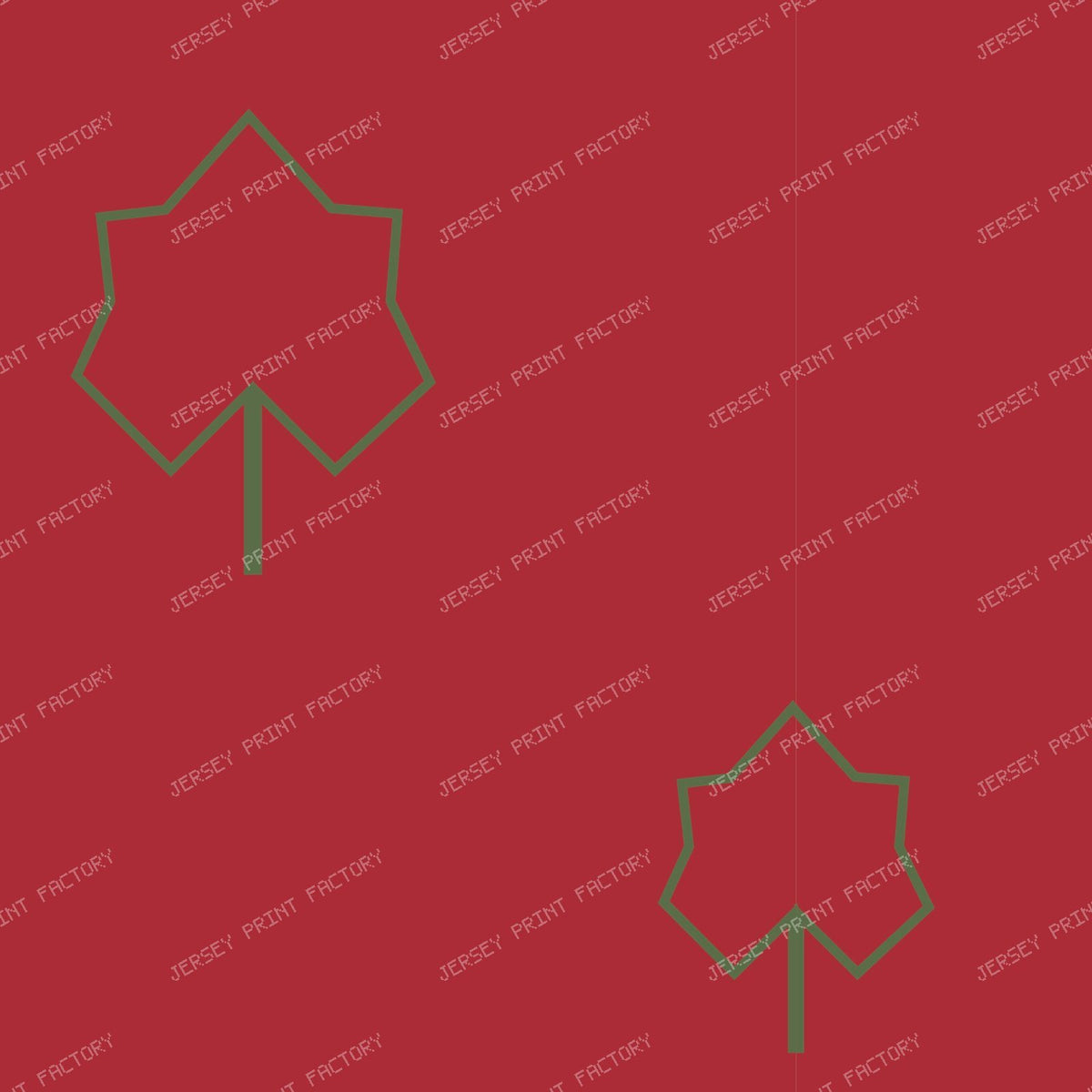 Grapevine Deco Leaf Block Sage — Red