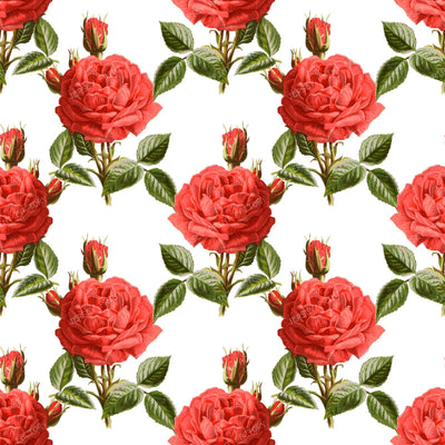 Red Roses, Red Flowers, Floral Pattern, Rosebud, Leaves