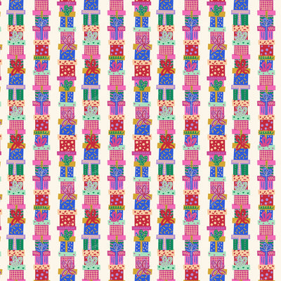 Christmas Gifts on Cream - Playful Maximalist Holiday