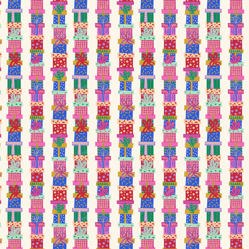 Christmas Gifts on Cream - Playful Maximalist Holiday