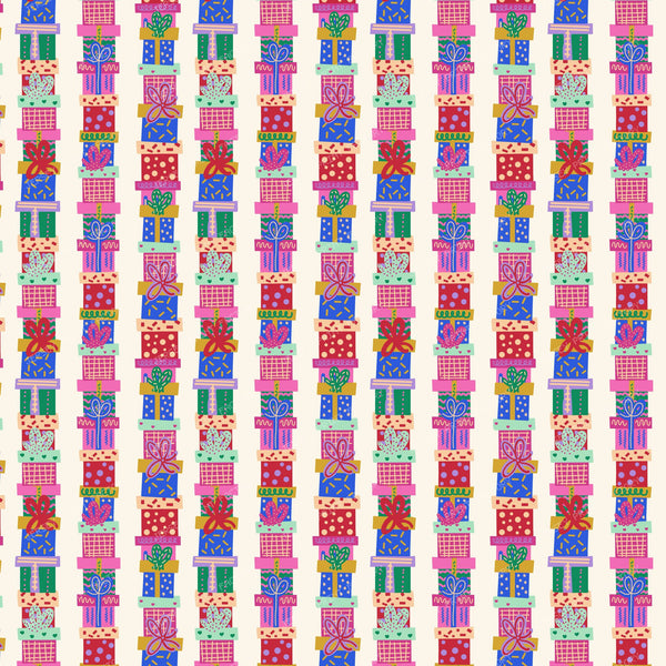 Christmas Gifts on Cream - Playful Maximalist Holiday