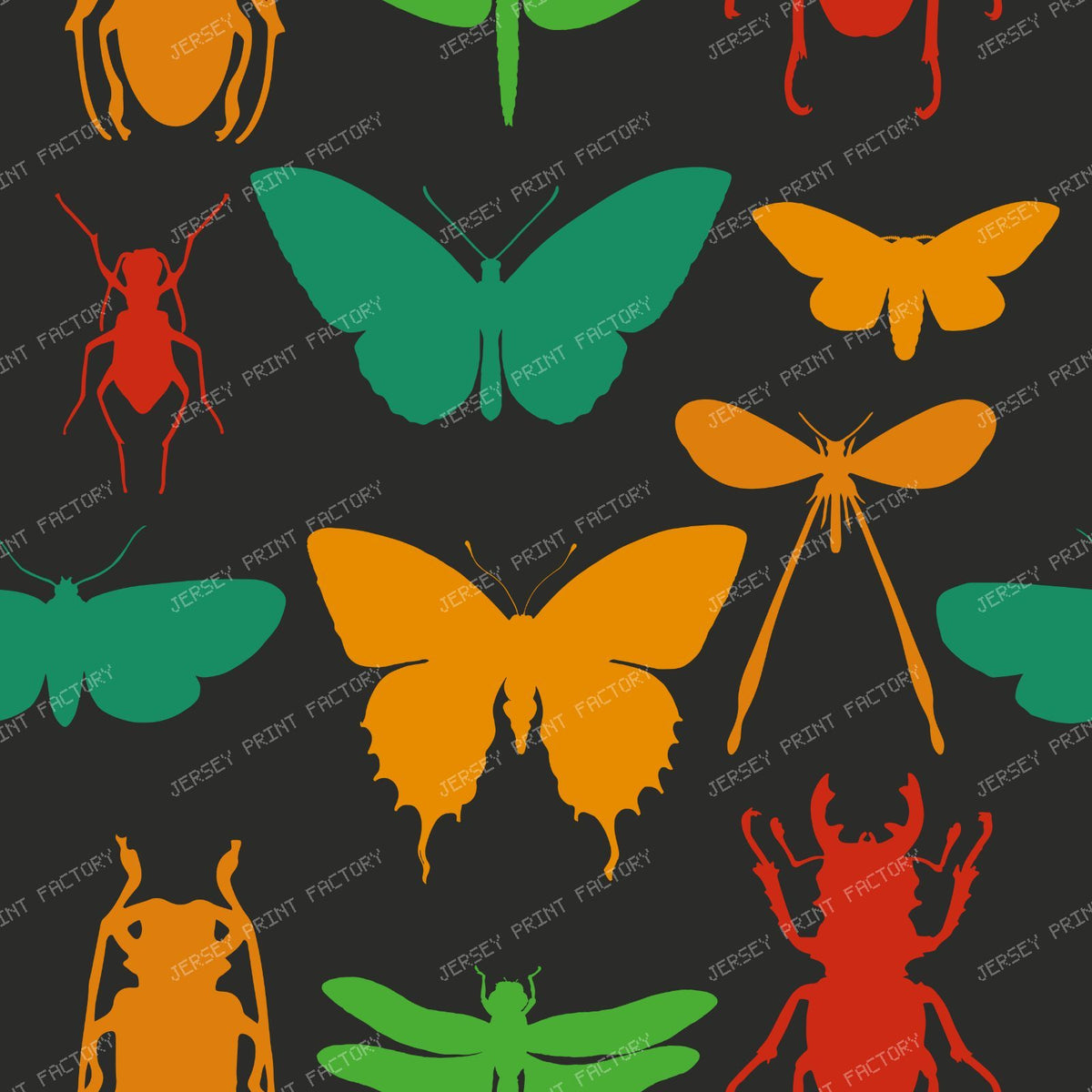 Pattern Of Insects, Butterfly, Moth, Dragonfly, Stag Beetle