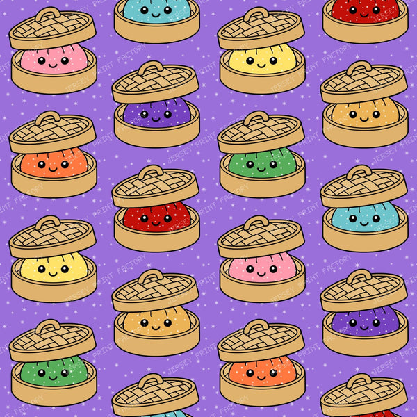 Squishy Bao Bun Steamer Dumplings In Purple