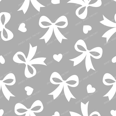 Bow Pattern, Coquette Bow, Ribbon, Cute Bow, White Bow, Hearts, Black — Gray 1